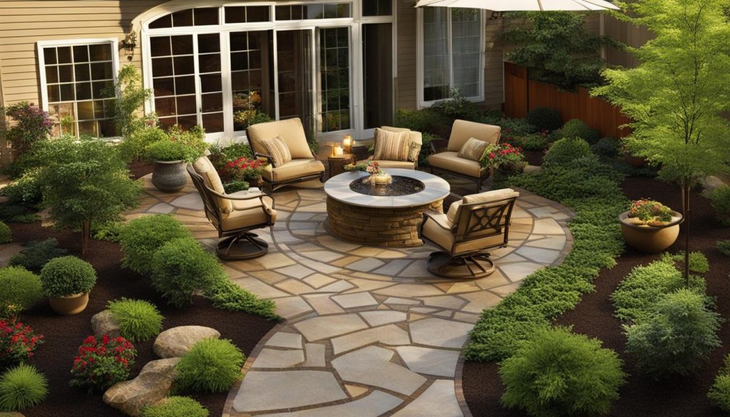 Interlocking patio design