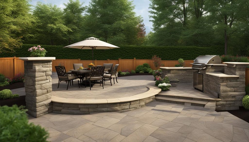 Interlocking Contractor backyard patio