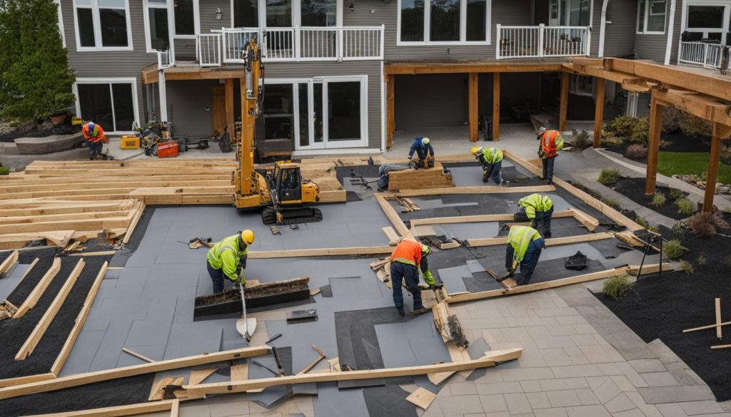 installation process of interlocking walkways in Canada