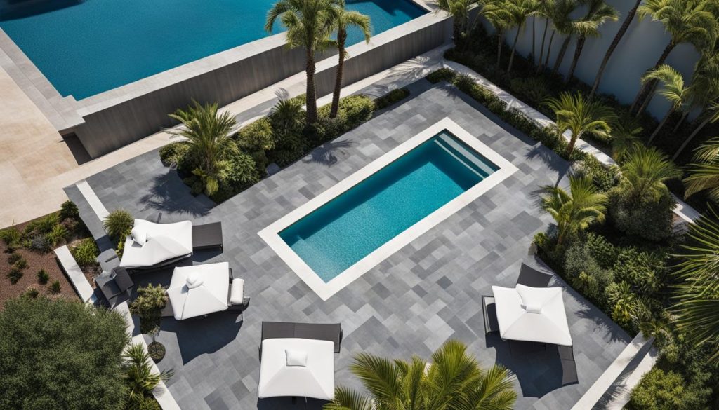 interlocking surfaces for pool areas
