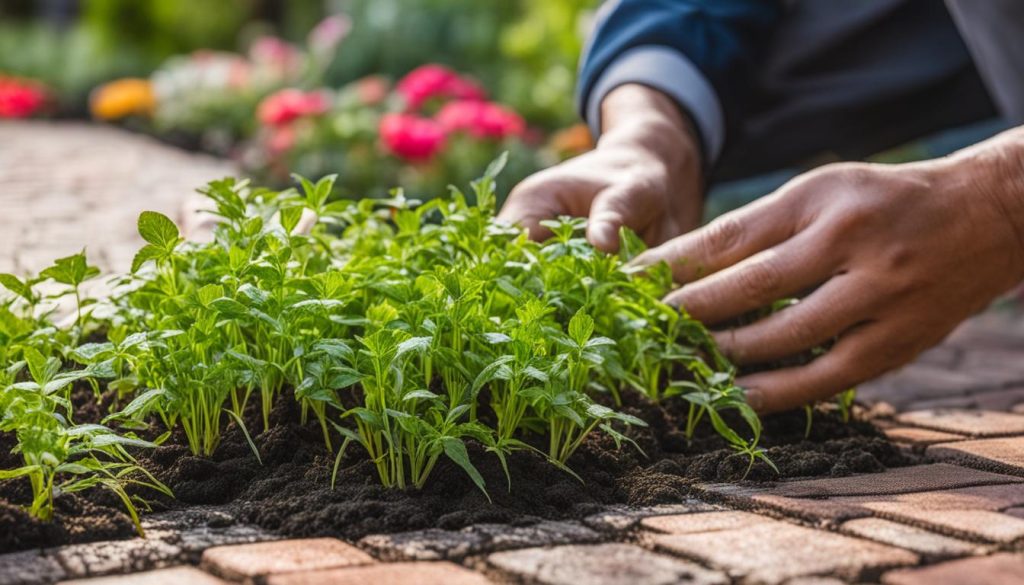 managing weed growth in interlocking driveways