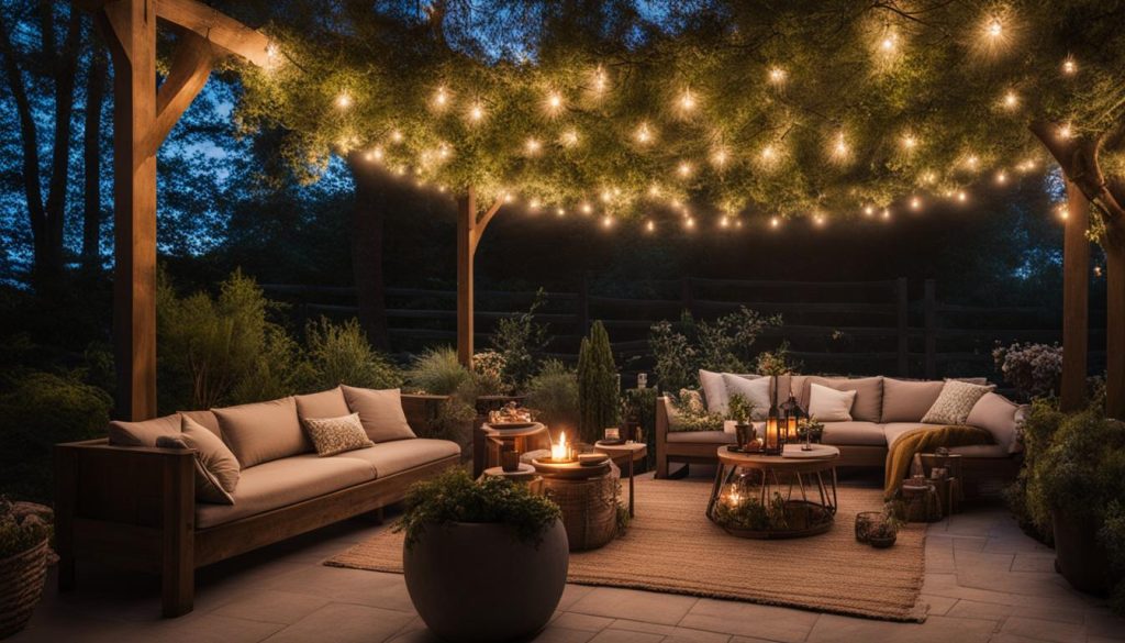 outdoor lighting for entertaining