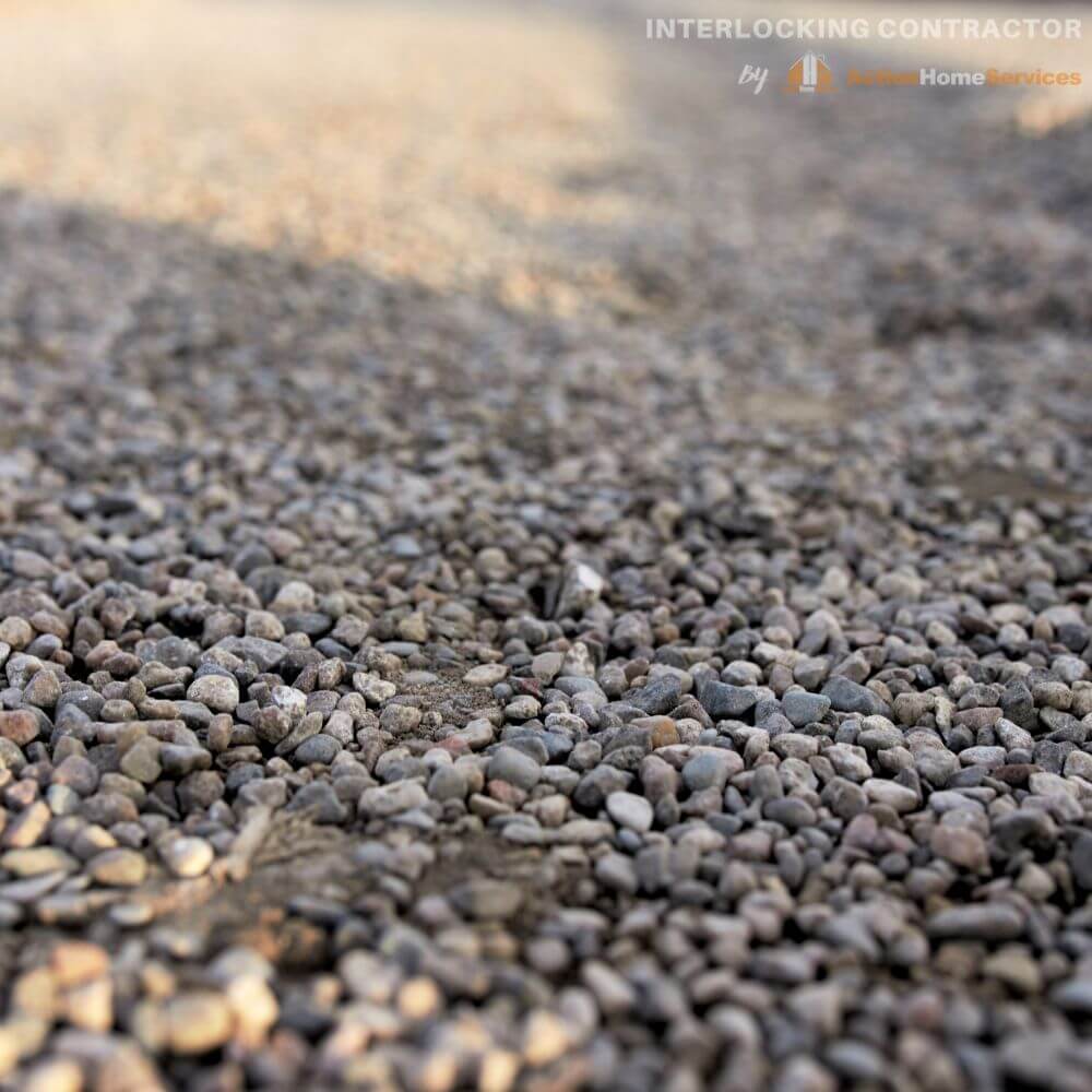 Crushed gravel layer interlocking project